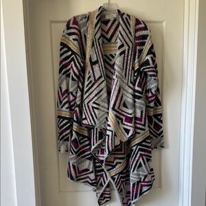 Lucky Brand print long sleeve cardigan
